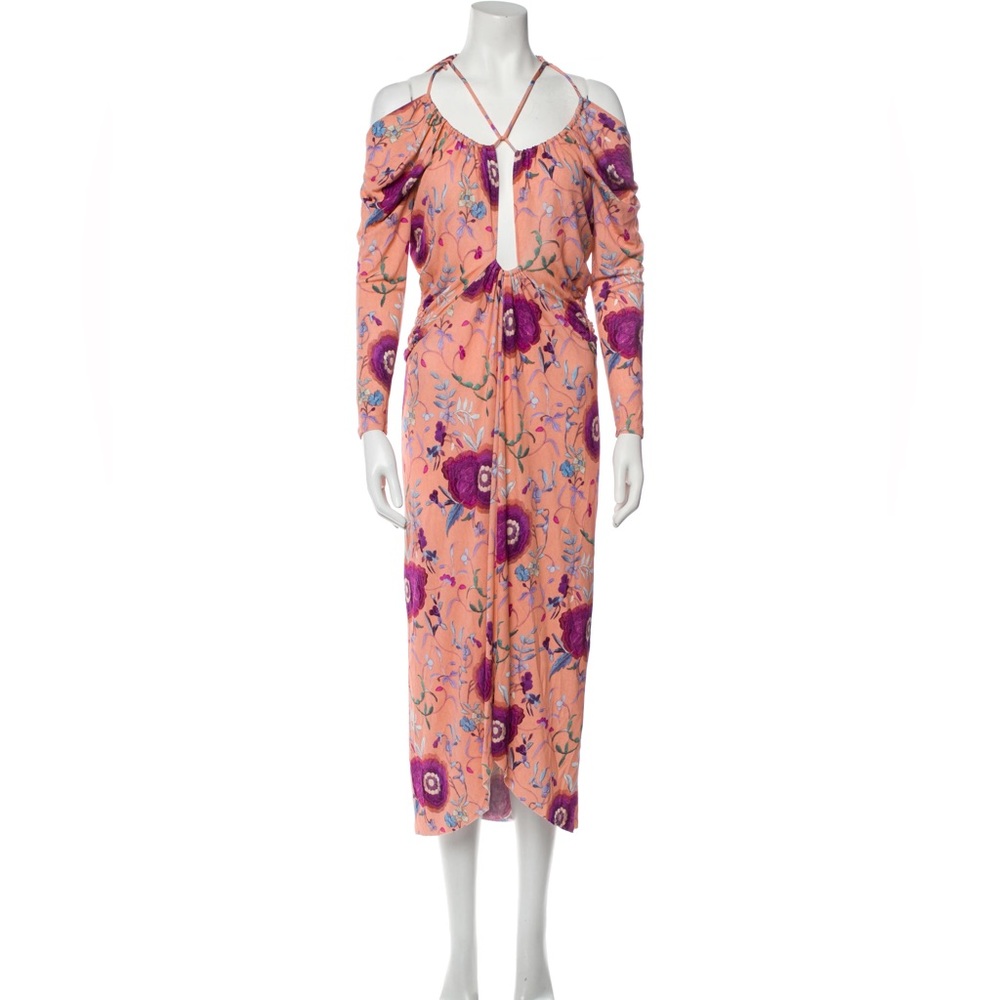 NWOT Isabel Marant Pink Floral Midi Dress